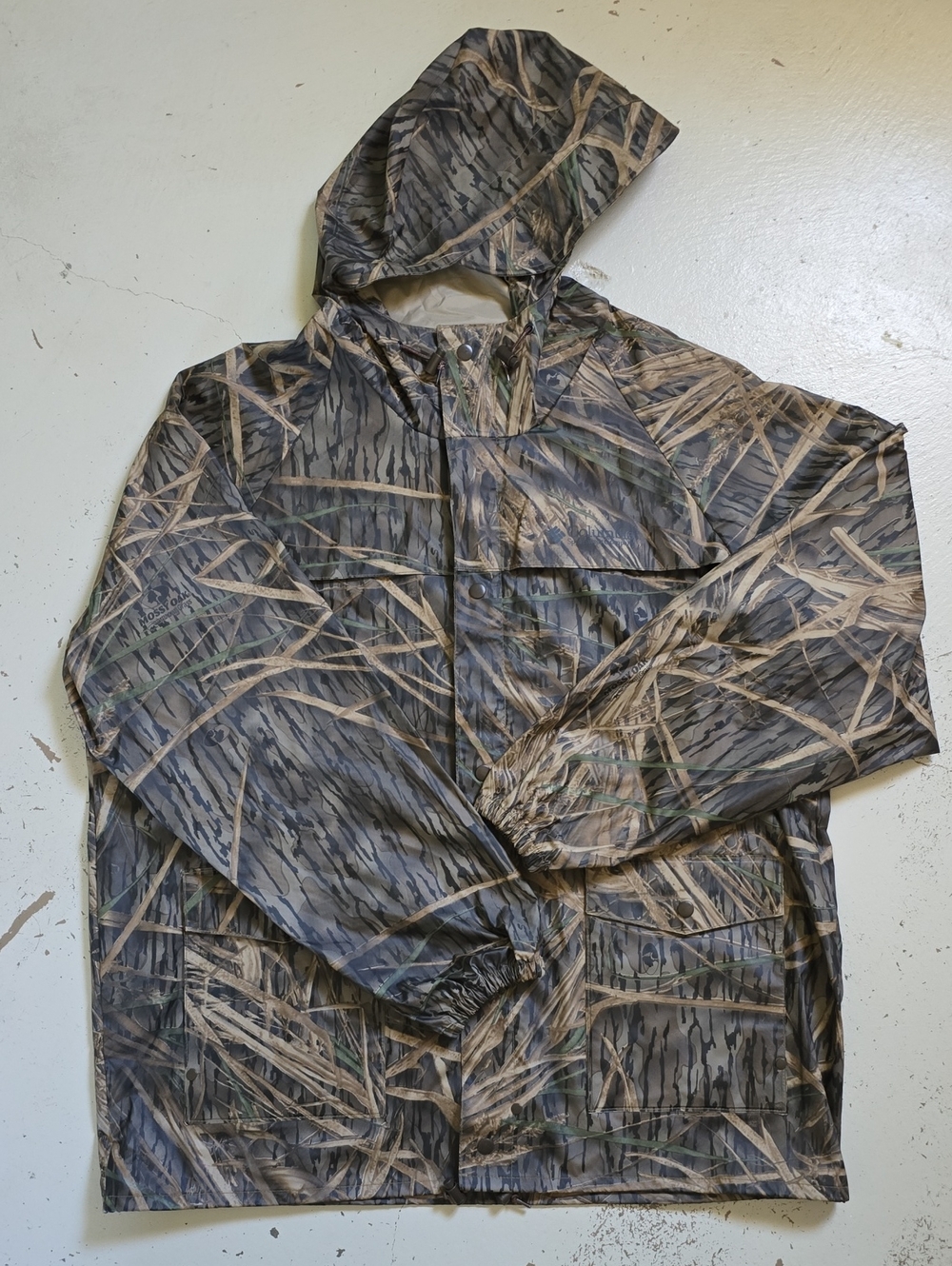 Vintage Columbia Sportwear X Mossy Oak Camo Rain Jacket Men's XL